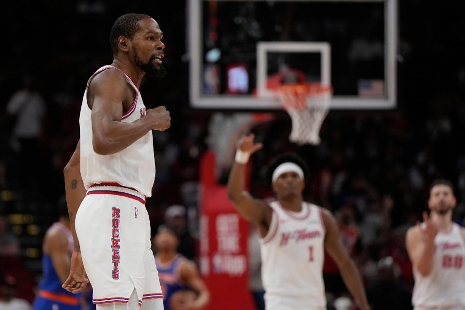 开云-火箭变阵收奇效：6人上双+5人15+ 杜兰特引五高首发复仇尼克斯